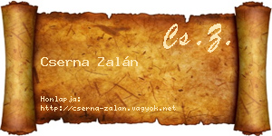 Cserna Zalán névjegykártya